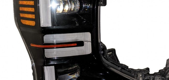 2020-2022 Ford Super Duty OEM LED Custom Satin Black Metallic Headlight Paint