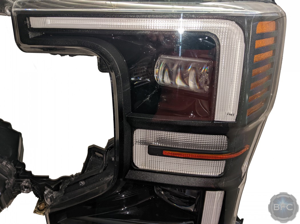 2020-2022 Ford Super Duty OEM LED Custom Satin Black Metallic Headlight Paint
