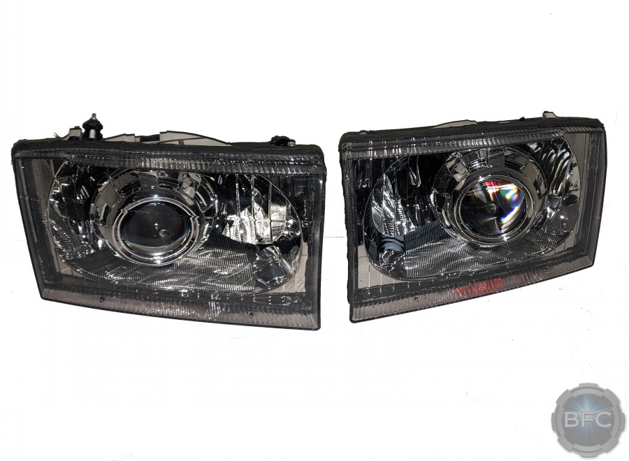 99-04 FORD SUPER DUTY CHROME LED PROJECTOR HEADLIGHT CONVERSION