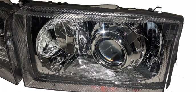 99-04 FORD SUPER DUTY CHROME LED PROJECTOR HEADLIGHT CONVERSION