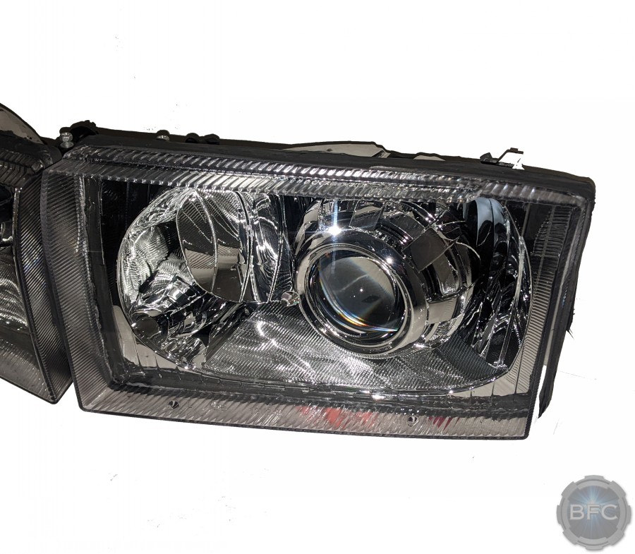 99-04 FORD SUPER DUTY CHROME LED PROJECTOR HEADLIGHT CONVERSION