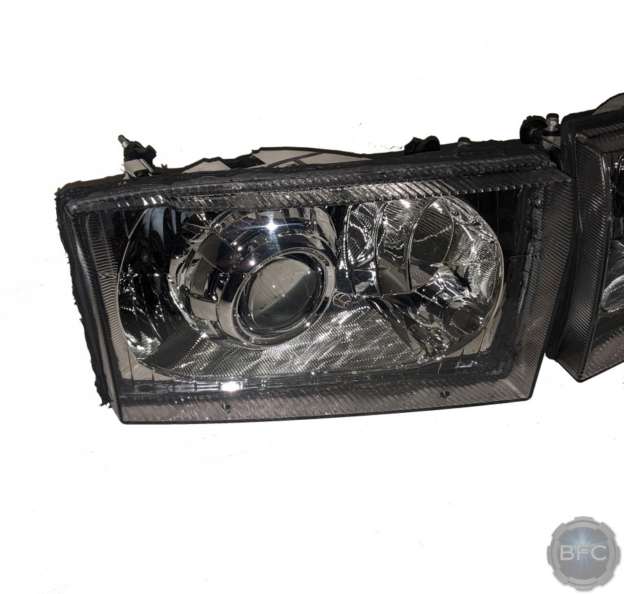 99-04 FORD SUPER DUTY CHROME LED PROJECTOR HEADLIGHT CONVERSION