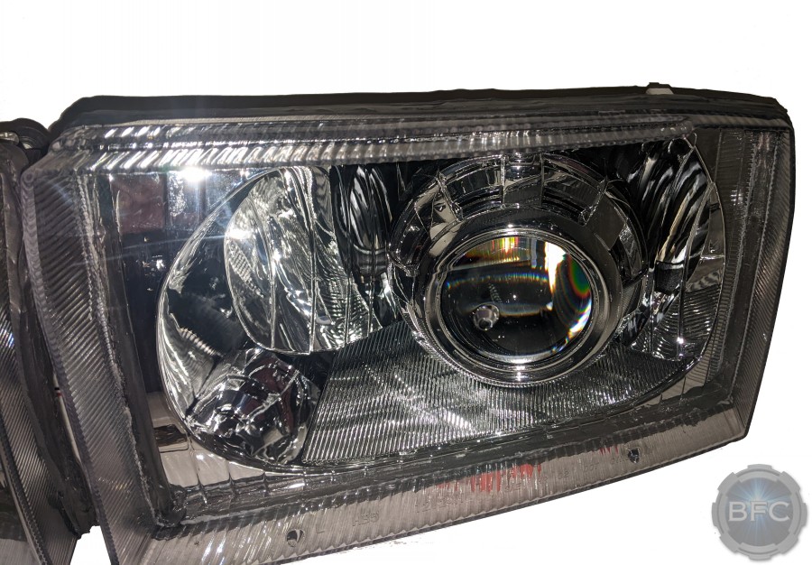 99-04 FORD SUPER DUTY CHROME LED PROJECTOR HEADLIGHT CONVERSION