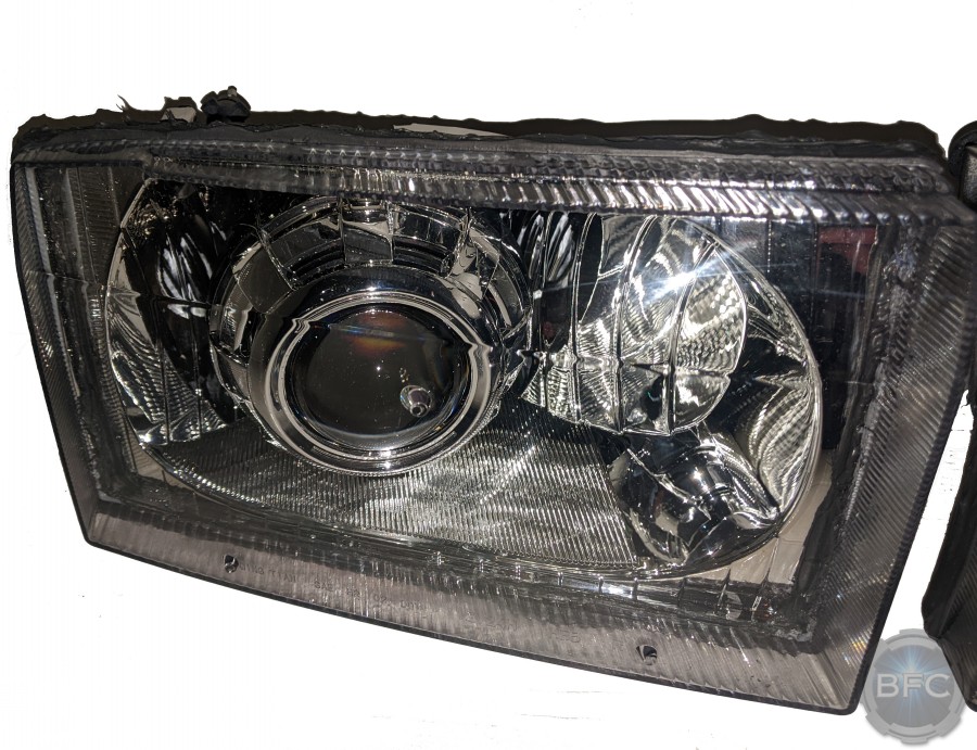 99-04 FORD SUPER DUTY CHROME LED PROJECTOR HEADLIGHT CONVERSION