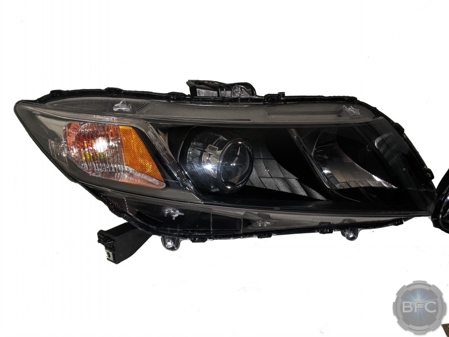2014 Honda Civic Bi-LED Custom Projector Retrofit Headlights - BLACKFLAMECUSTOMS.com